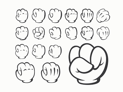 Fisted fists illustration process vector