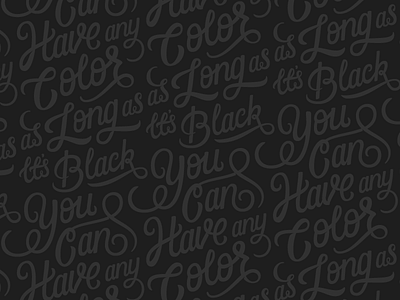 Black black ford lettering pattern type typography