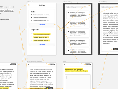 More Notes app design flat ui ux