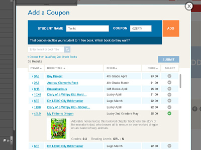 WIP childrens education e commerce shopping cart wip