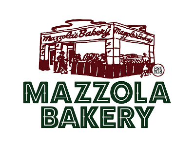 Mazzola Bakery branding brooklyn carroll gardens lard bread logo vector