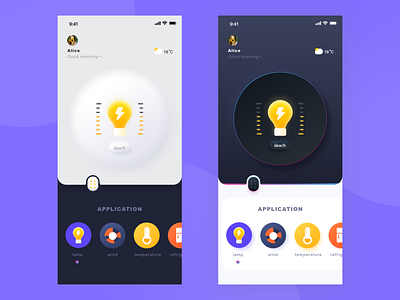 Smart home UI smart home app