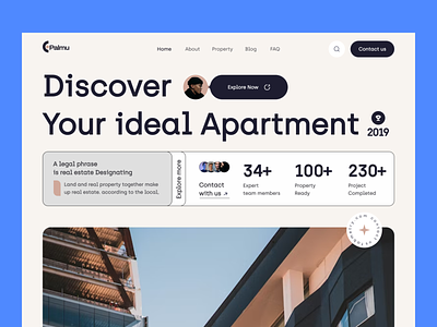 Property Landing Page Website apartment architecture branding building design graphic design home page house illustration logo properties property real estate real estate agency real estate website realestate residence ui ux vector