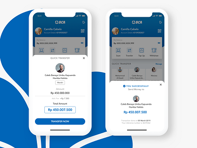 Quick Transfer apps banking exploration finance fintech indonesia ios uidesign uidesigner ux design