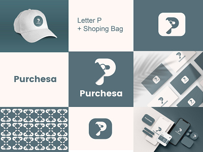 Ecommerce logo design (Letter P + Shoping bag)