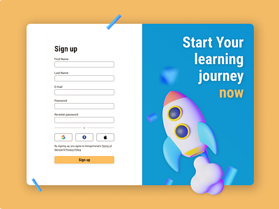 Daily UI #001 | Sign up page