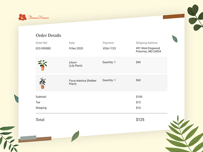 Daily UI #017 | Email Receipt