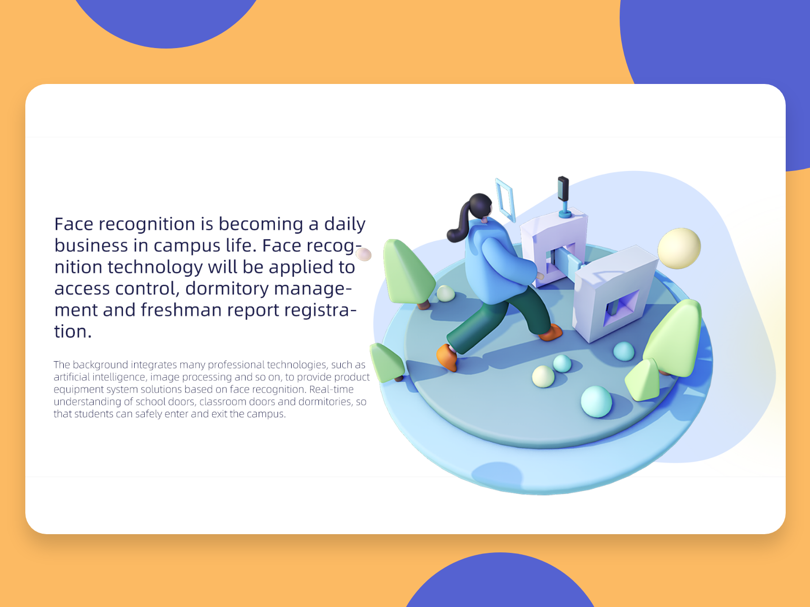 Face recognition|web design by Dewdrop on Dribbble