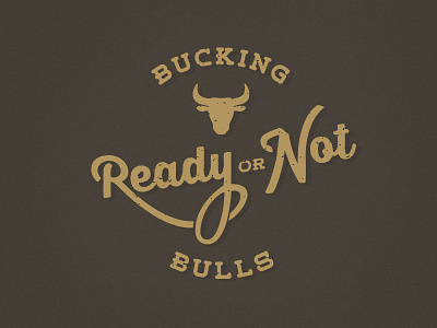 Ready or Not Bucking Bulls branding identity logo