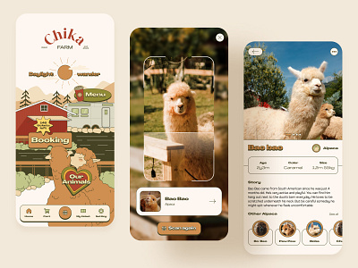 Chika Farm - Ticket booking & animal information app app branding design ui ux