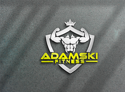 GYM LOGO adamski fitness app branding design graphic design illustration logo typography ui ux vector