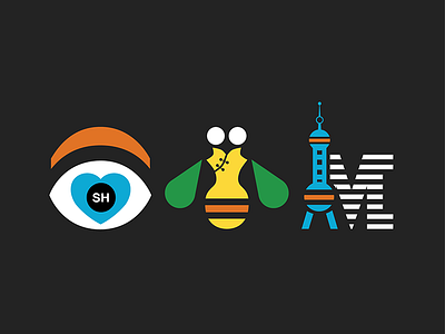 Shanghai style Eye-Bee-M bee china eye ibm ibm design ibm studios illustration logo m shanghai