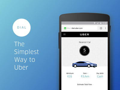 Dial an Uber branding interaction responsive uber visual web