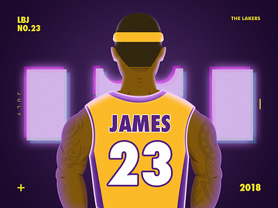 LBJ x The Lakers basketball illustration invite james lakers lebron