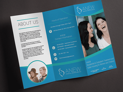 Anew trifold brochure design on mockup