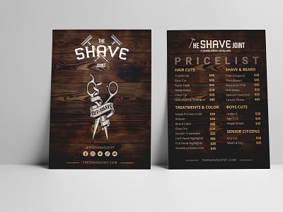 Barber Shop Price List Flyer Template, Printable Price Sheet barber shop prices flyer price list hair cut prices mobile price list salon price list shave price lis