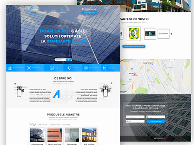 Alumond construction company,Landing Page anding page construction glass ui design ux design web design web sait