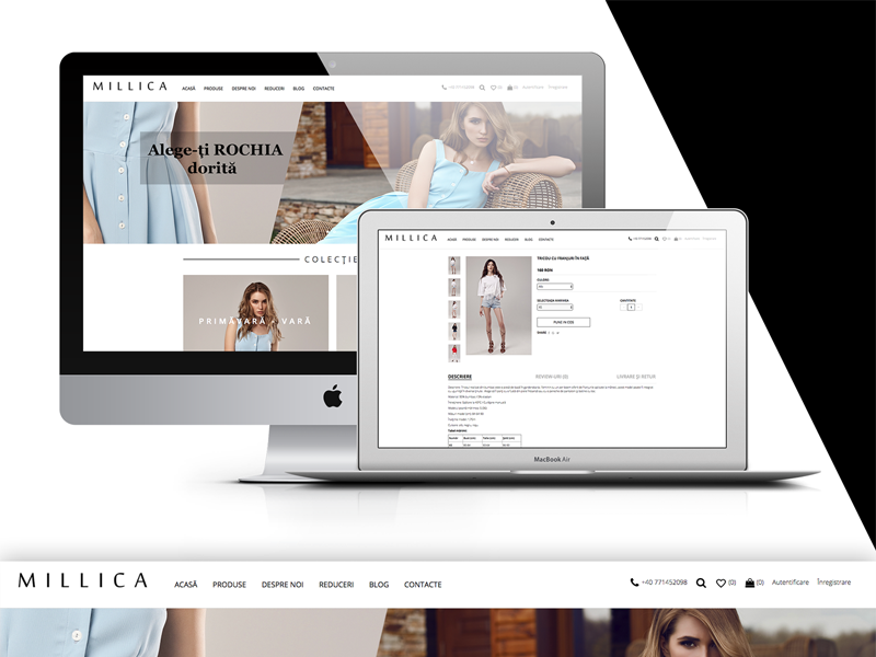 MILLICA WebSite_Online shop ux design ui design online shop shop store web design web site