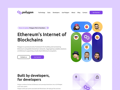 Polygon - Blockchain Site app appdesign design ui ux website