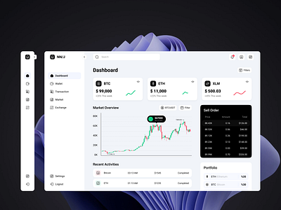 Crypto dashboard - UI design