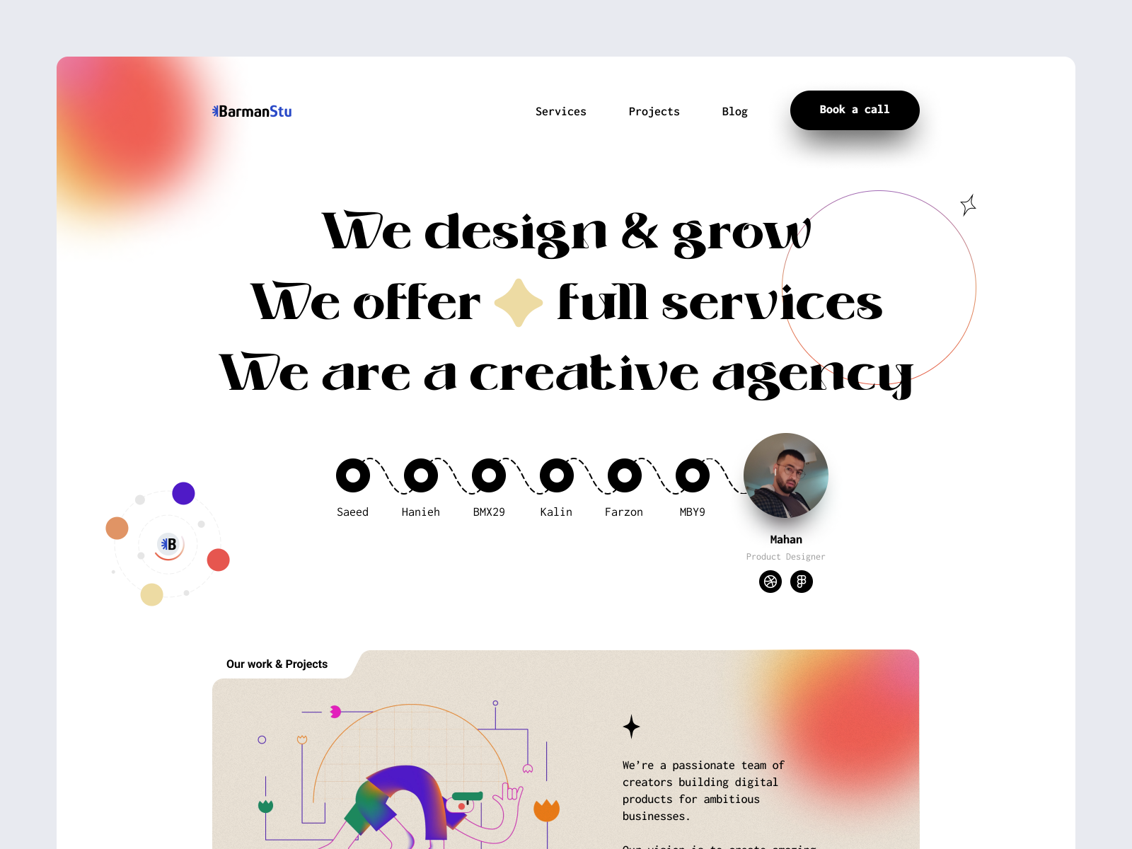 Creative agency landing page by Mahan Sharifi on Dribbble