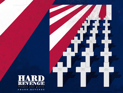 Hard Revenge Poster design graphic illustration poster vector