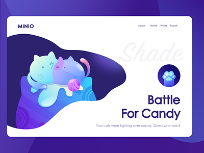 Battle For Candy animation banner design flat illustration ui web