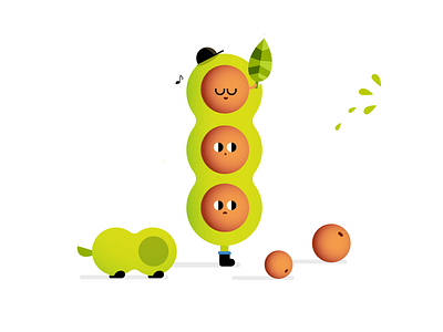 Peas! character design illustration vector