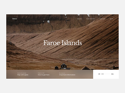 The Faroe Islands - scroll animation animated animation behance booking faroe faroe islands gif grid minimalist mountains mp4 nature scroll scroll animation scrolling typography ui web web design
