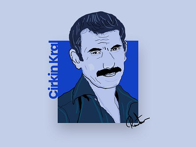 Yılmaz Güney Illustration actor film director illustration kurdish portrait turkish yılmaz güney çirkin kral