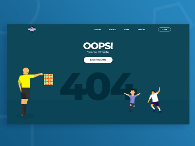 Offside 404 404 page football illustration offside soccer ui