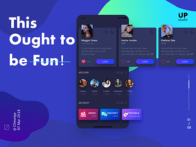 Friends-App app black social ui