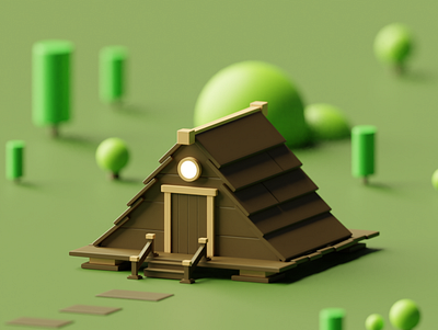 Tiny House blender blender 3d blender3d cycles cyclesrender isometric isometric art isometric illustration