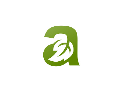 a + leaf a abuzayd brand creative design farm green icon idea identity illustration initial leaf letter logo maple mint natural nature symbol