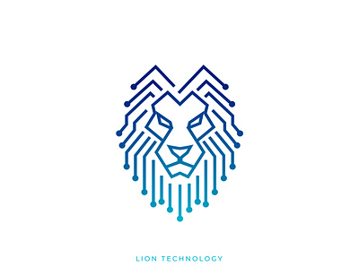 Lion abstract abuzayd animal brand connect creative data design icon idea identity illustration king line lion logo modern network tech technology