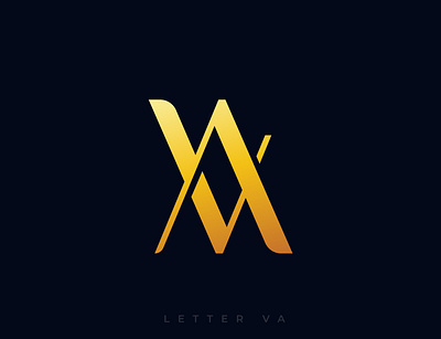 V+A abuzayd av brand cool creative design elegant gold golden idea identity illustration initial letter logo logos luxury modern symbol va