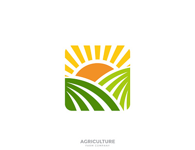 Agricultural agricultural agriculture brand creative design farm farmer farms icon idea identity illustration logo modern natural nature ricefield rural sun sunset