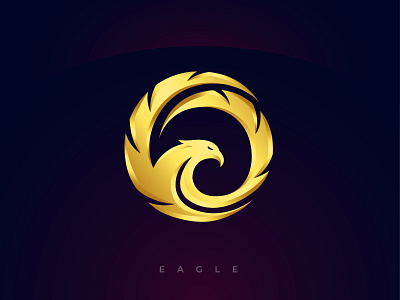 Eagle abuzayd bird brand circle circular creative design eagle gold golden hawk idea identity illustration logo logos luxury modern tech technology
