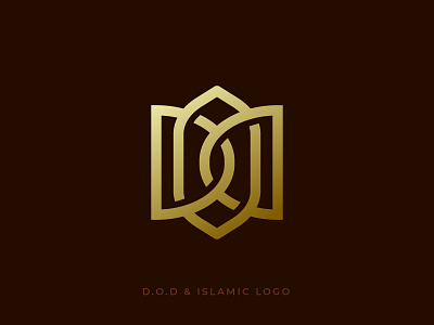 Initial D.O.D & Islamic Logo abuza arabic design dod dubai gold golden inspiration islamic letter logo luxury masjid moeslem mosque premium