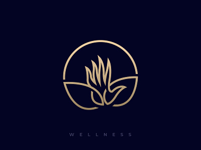 WELLNESS & SPA LOGO branding creative design finger flower hand illustration logo luxury massage open spa therapy wellness yoga
