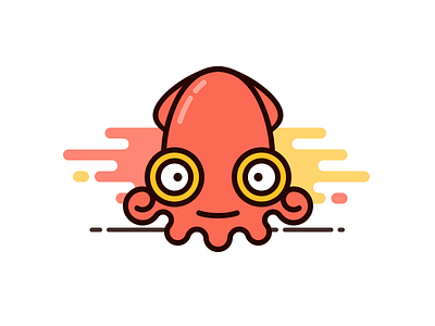Cartoon squid