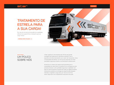 Website | Star Logística interface logistics minimalist typogaphy ui website