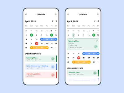 Callendar App calendar clean minimalist mobile schedule scheduling typography ui user interface uxui