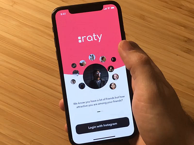Raty App - Rating your friends / Prototype animation app application date design friend gif ios match minimal mobile motion princple ui ux