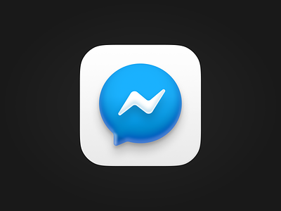 Messenger Icon iOS 14 animation app apple bigsur chat chatting design facebook icon ios ios14 iphone logo messenger minimal mobile ui