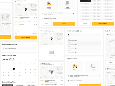 Checkout Components checkout checkout page component component design component ui components page resturant ui uidesign userinterface ux web