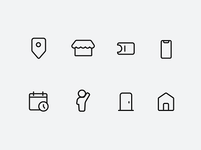 Icon Set for Restaurants app branding checkout design icon illustration mobile restaurant ui