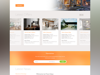 Real Estate Company Home Page design home index page ui web web page