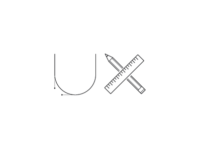 UX Logo line logo stroke ux