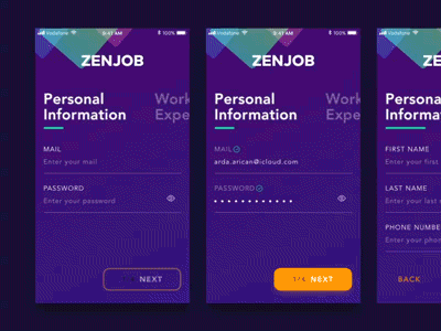 Zenjob Sign Up Process